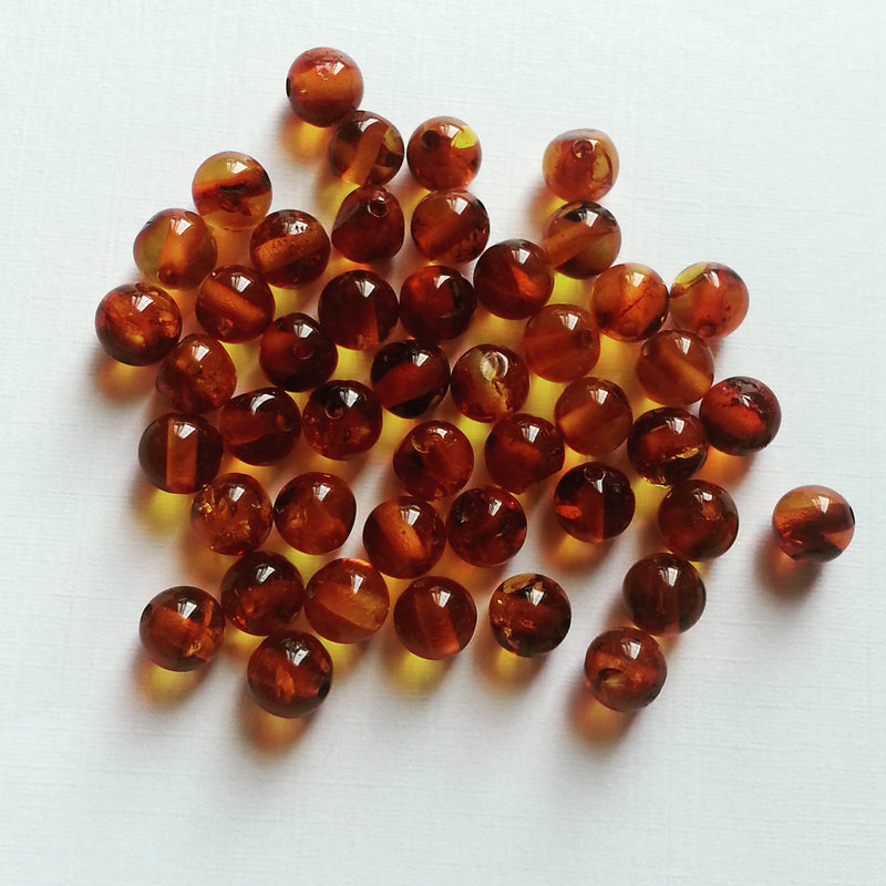 Genuine Baltic Amber Beads (Round)