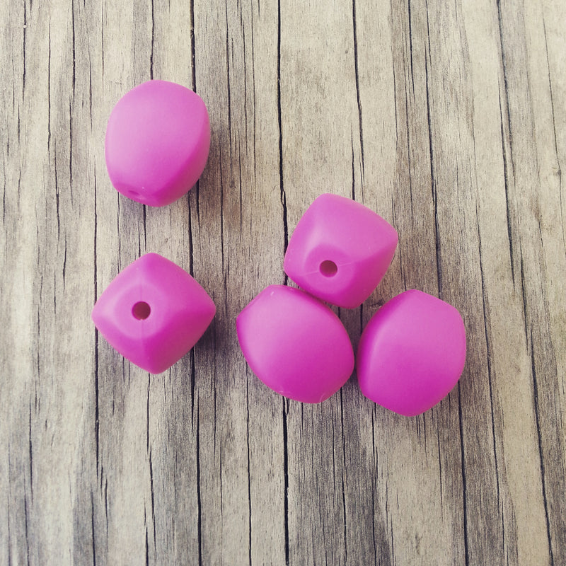 Violet Silicone Olive Beads