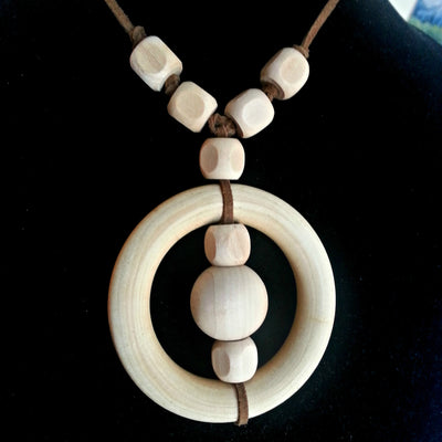 natural maple nursing teething necklace for breastfeeding baby multiple untreated wooden beads