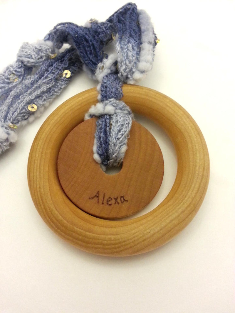 best personalized organic wooden teething toy for baby