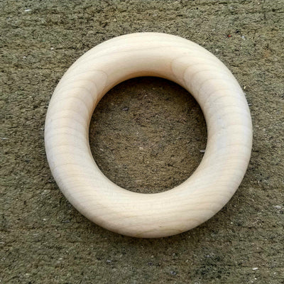 organic natural maple 3 inch diameter thick round wooden teething rings large quantity bulk wholesale low price shipping