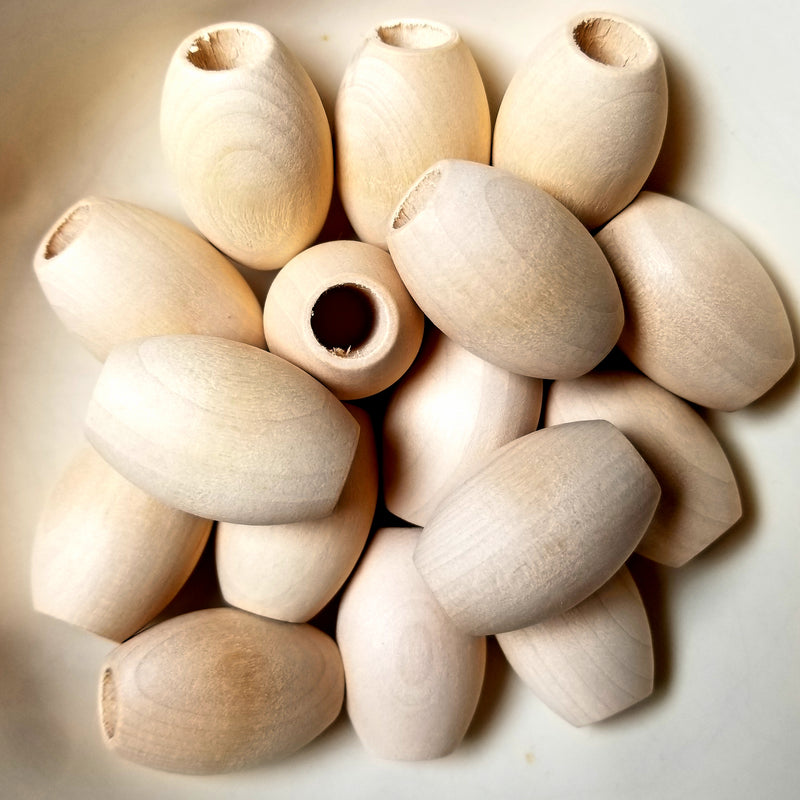 Oval Wooden Beads