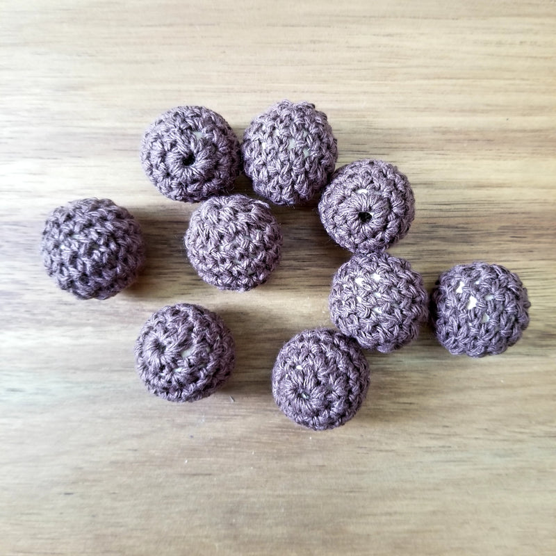 Brown Crochet Maple Beads