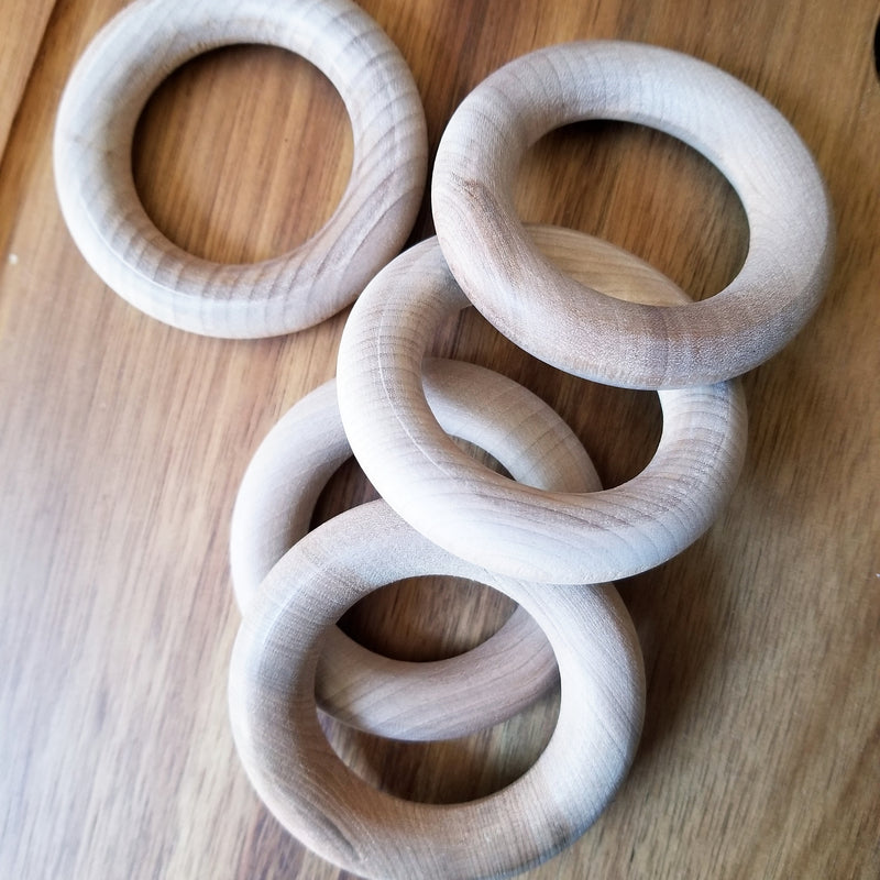 *Seconds* USA Grown 2.5" Birch Wooden Craft Rings