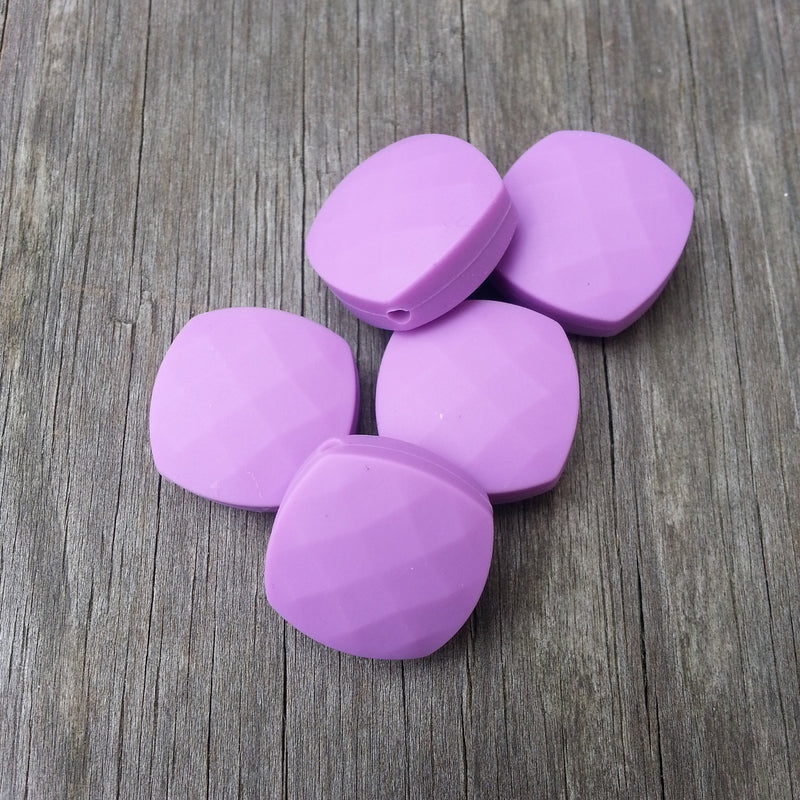 Lavender Silicone Quadrate Beads