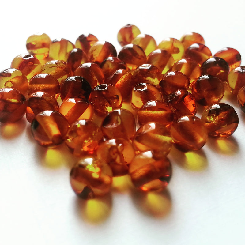 Genuine Baltic Amber Beads (Round)