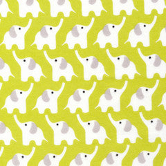 1/2 Yd - Elephants 100% Organic Cotton Flannel