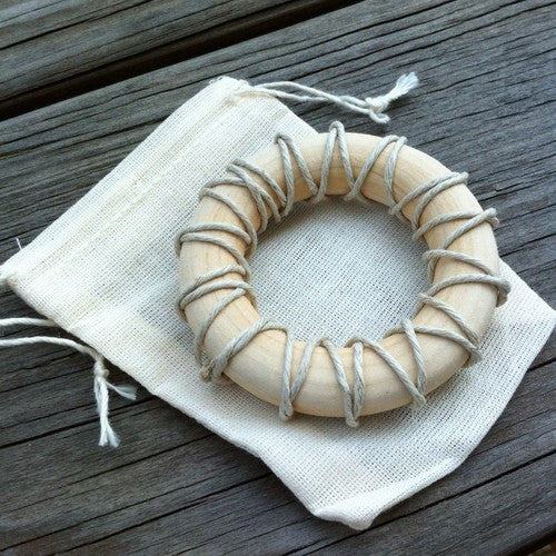 Hemp Rings Vegan Hemp Laced Maple Teething Ring - Alexa Organics – Alexa Organics ...