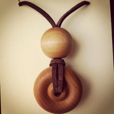 personalized organic wooden suede natural nursing teething necklace for breastfeeding moms