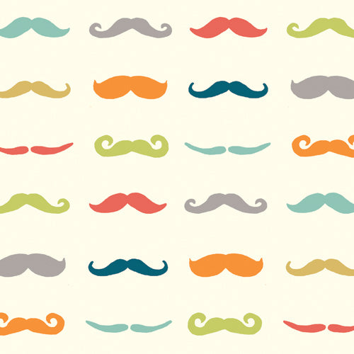 1/2 Yd Staches Multi - 100% Organic Cotton Fabric